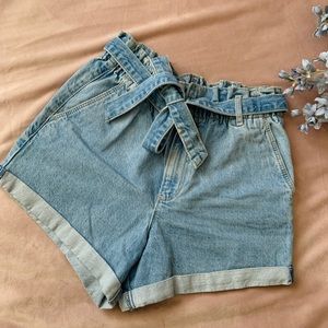 Garage Denim Paperbag Shorts